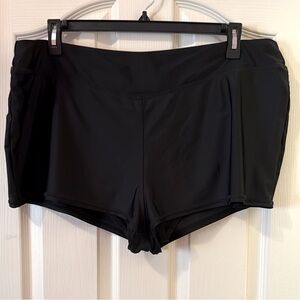 Time and Tru Black Athletic Swim Shorts